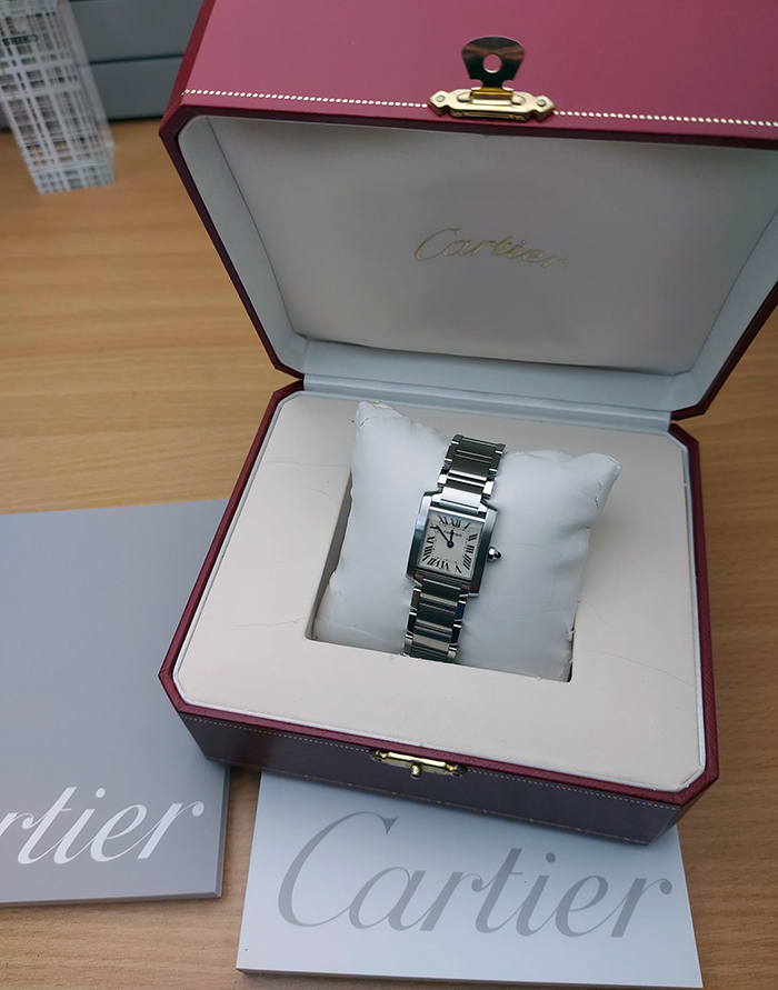 Ladies' Cartier Tank Francaise Quartz Small Size Wristwatch Ref. W51008Q3